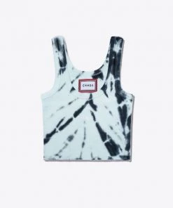 Sree Santhosh Tiger Stripe Tie Dye Logo Ribbed Tank (Mint) Best Selling