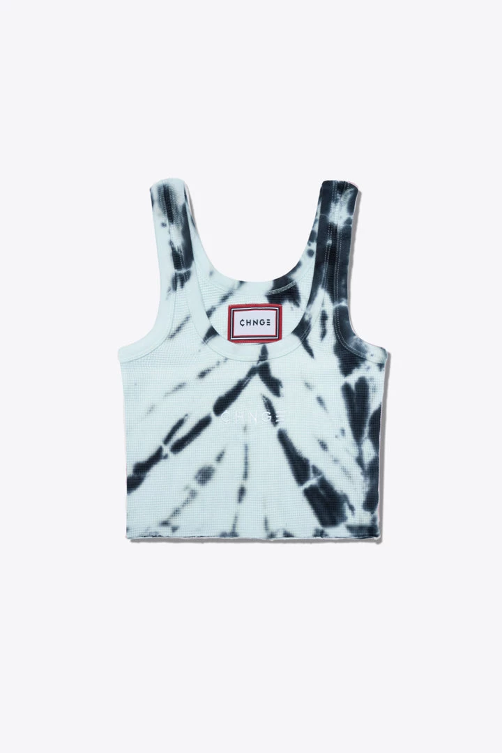 Sree Santhosh Tiger Stripe Tie Dye Logo Ribbed Tank (Mint) Best Selling 3 Sree Santhosh Tiger Stripe Tie Dye Logo Ribbed Tank (Mint) Best Selling