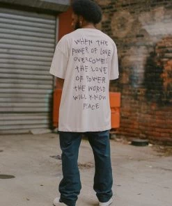 Sree Santhosh Power Of Love T-Shirt Dress (Chalk) Best Selling