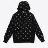 Sree Santhosh Best Selling Embroidered Peace Hoodie (Black)