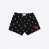 Sree Santhosh Embroidered Peace Sweatshorts (Black)