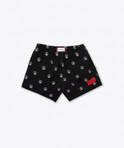 Sree Santhosh Embroidered Peace Sweatshorts (Black)