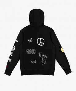 Sree Santhosh Black Love Peace Hoodie