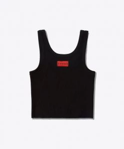 Sree Santhosh Best Selling WDOYS Ribbed Tank (Black)
