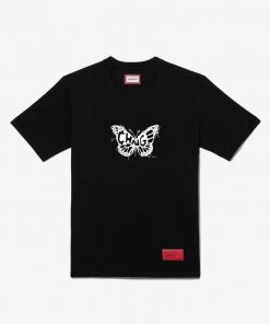 Sree Santhosh Best Selling Logo Butterfly S/S T-Shirt (Black)