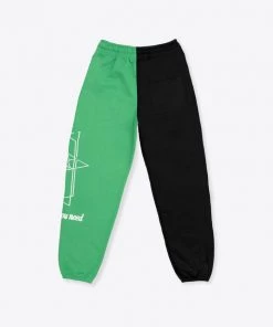 Sree Santhosh MHA Black/Kelly Green Pieced Sweatpant