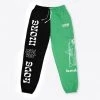 Sree Santhosh MHA Black/Kelly Green Pieced Sweatpant