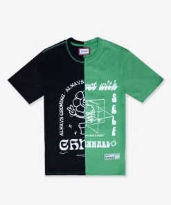 Sree Santhosh MHA Black/Kelly Green Pieced S/S T-Shirt