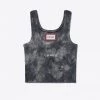 Sree Santhosh Marble Tie Dye Logo Ribbed Tank (Black)