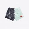 Sree Santhosh Mint/Black Pieced Tie Dye Sweatshorts