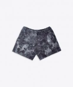 Sree Santhosh Black Marbled Tie Dye Sweatshorts Best Selling