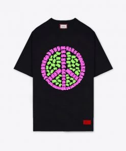 Sree Santhosh Peace Butterfly T-Shirt Dress (Black) Best Selling