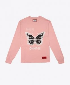 Sree Santhosh Best Selling Butterfly Quote Cuffed L/S T-Shirt