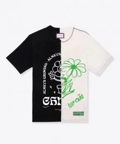 Sree Santhosh MHA Black/Chalk Pieced S/S T-Shirt Best Selling