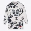 Sree Santhosh Best Selling Tie Dye Butterfly Logo L/S T-Shirt Dress (Cookies & Cream)