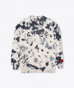 Sree Santhosh Cookies & Cream CHNGE Logo Tie Dye Crewneck Best Selling