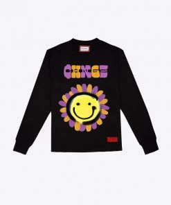 Sree Santhosh Best Selling CHNGE Smiley Flower Cuffed L/S T-Shirt