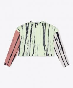 Sree Santhosh Pieced Tie Dye University L/S Crop (Citron/Dusty Rose/Chalk) Best Selling 5 Sree Santhosh Pieced Tie Dye University L/S Crop (Citron/Dusty Rose/Chalk) Best Selling