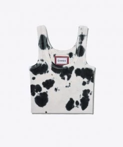 Sree Santhosh Best Selling Tie Dye Logo Ribbed Tank (Cookies & Cream)