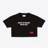 Sree Santhosh Destroy The Patriarchy Crop Top (Black)