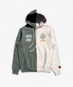 Sree Santhosh Happy People Zip Up Hoodie (Chalk/Juniper)