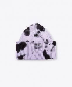 Sree Santhosh Tie Dye Oversized Beanie (Violet/Black) Hats