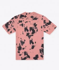 Sree Santhosh Tie Dye Butterfly Logo S/S T-Shirt (Dusty Rose/Black) Best Selling