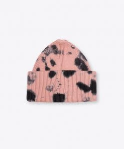 Sree Santhosh Tie Dye Oversized Beanie (Dusty Rose/Black)