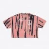 Sree Santhosh Best Selling Tie Dye Love Peace S/S Crop (Dusty Rose)