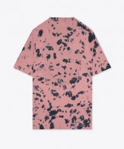 Sree Santhosh Best Selling Tie Dye Butterfly Logo T-Shirt Dress (Dusty Rose/Black)