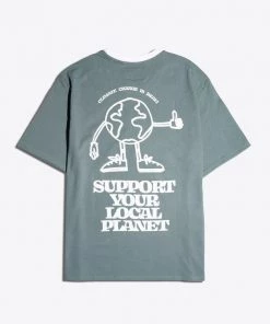 Sree Santhosh Every Day Is Earth Day S/S Ringer T-Shirt (North Atlantic)