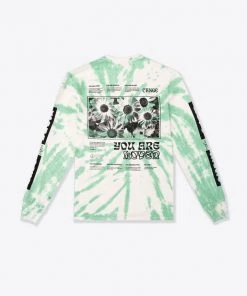 Sree Santhosh Love More Cuffed L/S T-Shirt (Green Spiral TD)