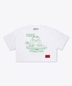 Sree Santhosh Happy People S/S Crop (White)
