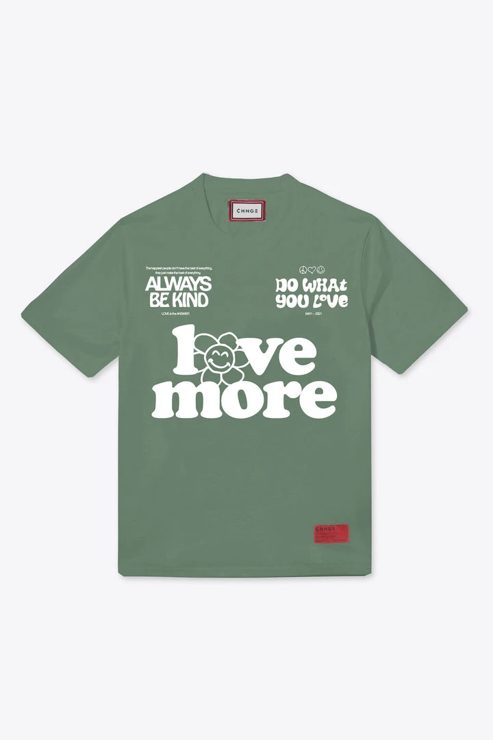 Sree Santhosh Best Selling Love More S/S T-Shirt (Juniper) 4 Sree Santhosh Best Selling Love More S/S T-Shirt (Juniper)
