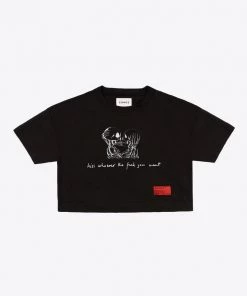 Sree Santhosh Best Selling Kiss Whoever Crop (Black)