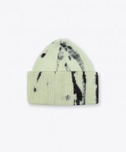 Sree Santhosh Tie Dye Oversized Beanie (Lime/Black) Hats