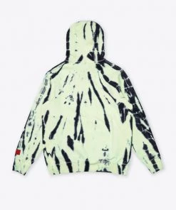Sree Santhosh Lime Tiger Tie Dye University Hoodie
