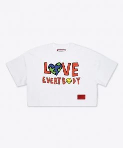 Sree Santhosh Love Everybody S/S Crop (White)