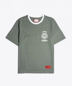 Sree Santhosh Happy People S/S Ringer T-Shirt (Juniper)