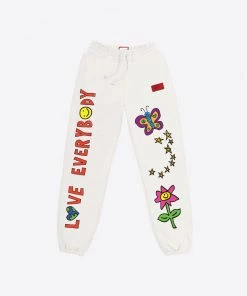 Sree Santhosh Love Everybody Sweatpants (Chalk) Best Selling