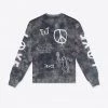 Sree Santhosh Tie Dye Love Peace Cuffed L/S T-Shirt (Chalk/Black) 2 Sree Santhosh Tie Dye Love Peace Cuffed L/S T-Shirt (Chalk/Black)