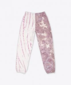 Sree Santhosh Chalk/Mauve Pieced Tie Dye University Sweatpant