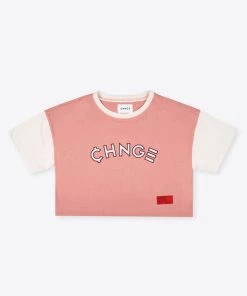 Sree Santhosh Dusty Rose Ringer Crop