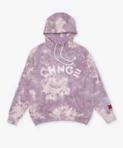 Sree Santhosh Mauve Marble Tie Dye University Hoodie