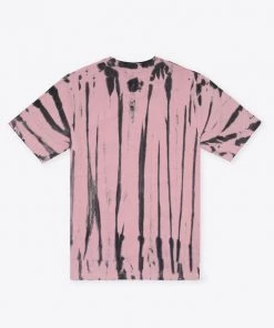 Sree Santhosh Tie Dye Butterfly Logo S/S T-Shirt (Mauve/Black) Best Selling