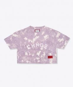 Sree Santhosh Marble Tie Dye University S/S Crop (Mauve) Best Selling