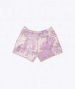 Sree Santhosh Mauve Marbled Tie Dye Sweatshorts Best Selling