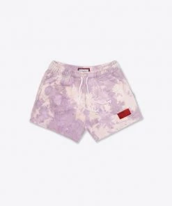 Sree Santhosh Mauve Marbled Tie Dye Sweatshorts Best Selling