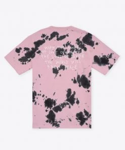 Sree Santhosh Best Selling Tie Dye Power Of Love S/S T-Shirt (Mauve/Black)
