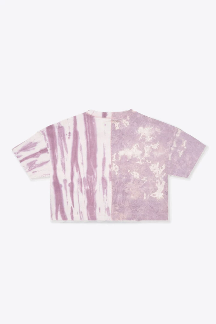 Sree Santhosh Tie Dye Pieced University S/S Crop (Mauve/Chalk) Best Selling 4 Sree Santhosh Tie Dye Pieced University S/S Crop (Mauve/Chalk) Best Selling